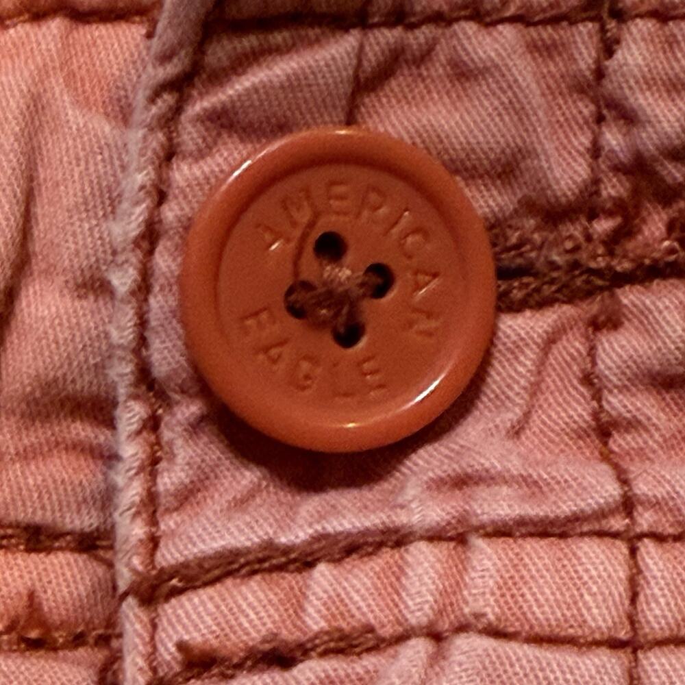 Vintage Y2K American Eagle Outfitter Women’s Roll Up Hem Peach Shorts Size 12 - Picture 10 of 16